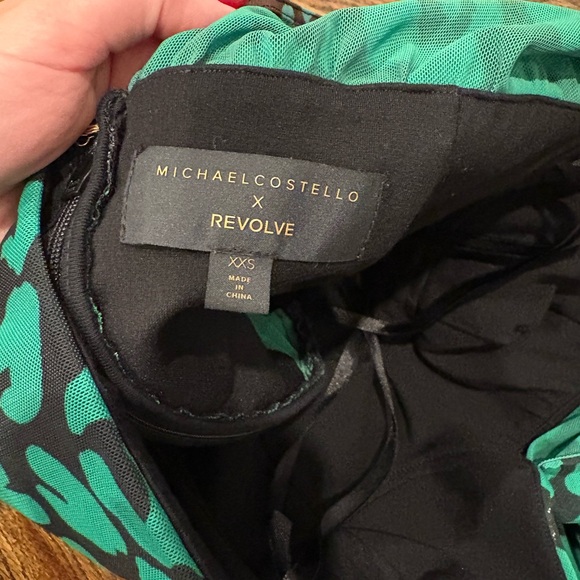 Revolve x Michael Costello Green Leopard Print Bodysuit with Gloves - Picture 5 of 5